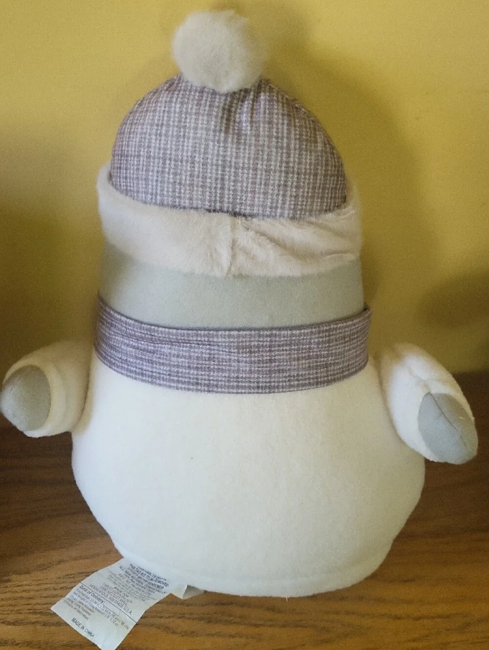 Wondershop Cream and Gray Plush Snowman Accent Pillow